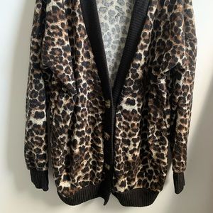 Leopard print cardigan